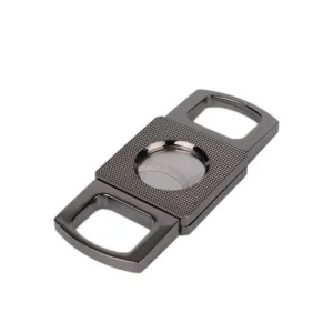 BLD Double Finger Double Blades Square Cigar Cutter - Gunmetal