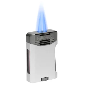 Palio Pro Antares Double Torch Cigar Lighter - Silver