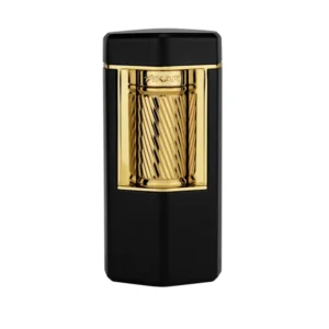 Xikar Meridian Triple Soft Flame Lighter - Black & Gold