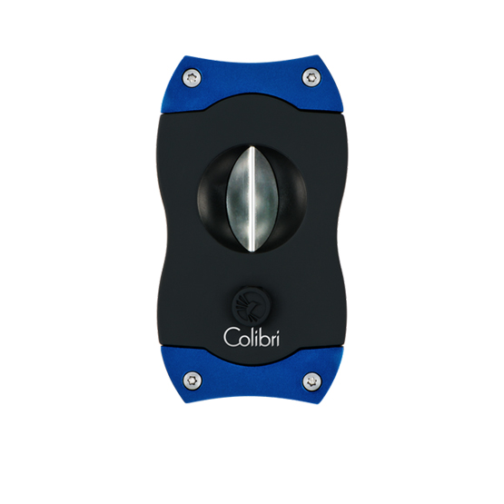 Colibri V-Cut Cigar Cutter - Black and Blue