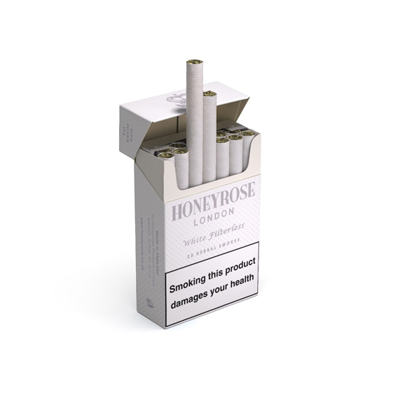 Honeyrose London White Filterless Cigarettes - Single Pack