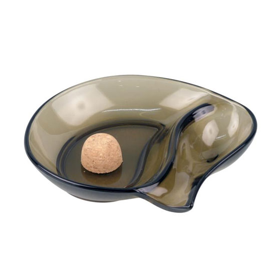 Glass Pipe Ashtray with Cork Knocker
