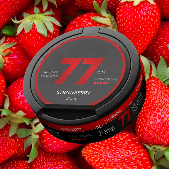 77 Nicotine Pouches Strawberry 20mg - Single Tin