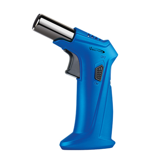 Vector Clash Single Jet Flame Table Lighter - Blue Matte