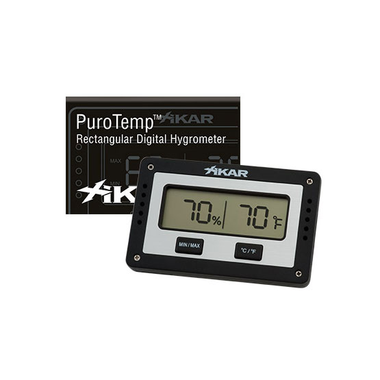 Xikar PuroTemp Rectangular Digital Hygrometer