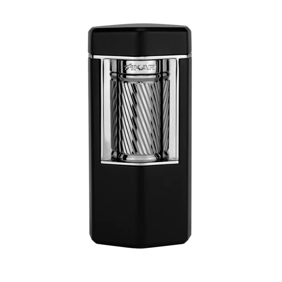 Xikar Meridian Triple Soft Flame Lighter - Black & Gunmetal