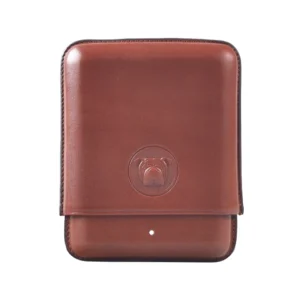 Dunhill Whitespot Bulldog Brown Cigar Case - 4 Robusto