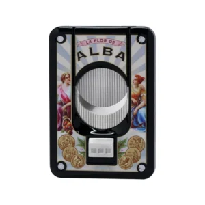 Elie Bleu Flor de Alba Lacquered Cigar Cutter - Black