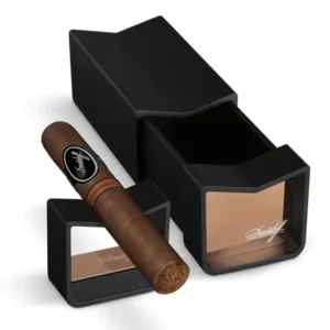 Davidoff Sliding Single Cigar Rest Ashtray- Black & Gold
