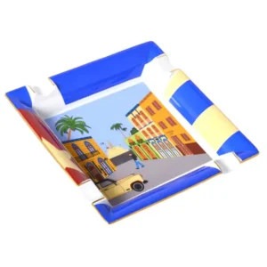 Elie Bleu Large Porcelain Ashtray (4 Cigar Rest) - Le Parisien