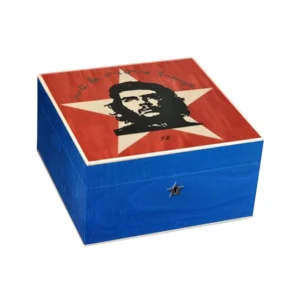 Elie Bleu Che Star Dyed Sycamore Humidor - 75 Cigar Capacity