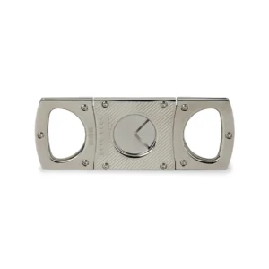 Elie Bleu Double Blade Cigar Cutter - Stainless Steel Polished/Diagonal Lines