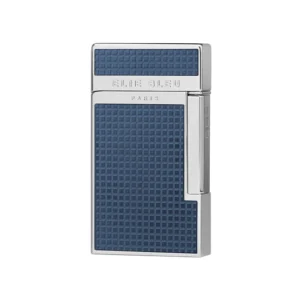 Elie Bleu Single Jet Flame Cigar Lighter - Blue Grid