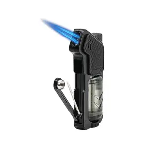 Vector Shadow Double Jet Flame Cigar Lighter - Black