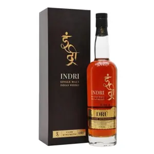 Indri Dru Ex Bourbon Cask Strength Single Malt Indian Whisky (70cl/ 57.2%)
