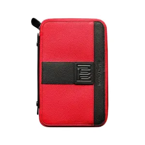 Project Carbon Red and Black Leather Travel Case - 5 Cigars