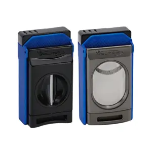 Vector Switch Double Jet Flame Lighter & Cutter - Blue Matte
