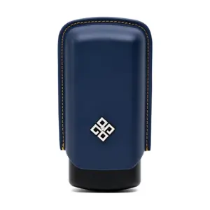 Alestimo Cigar Case for 2 Cigars - Blue and Black